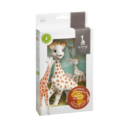 เซตยางกัดยีราฟโซฟี พร้อมพวงกุญแจยีราฟ SAVE GIRAFFES gift set แบรนด์ Sophie La Girafe